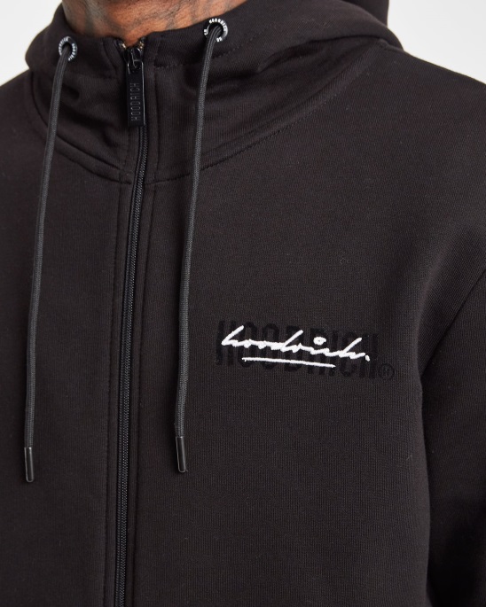 Hoodrich Og Stack Hoodie Mit Reißverschluss Schwarz/weiß