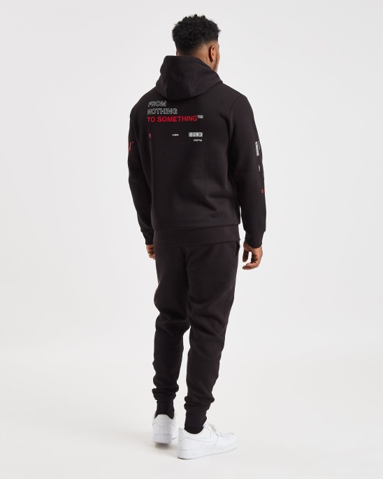 Schwarz/rot/weißer Hoodrich Og Tycoon Hoodie