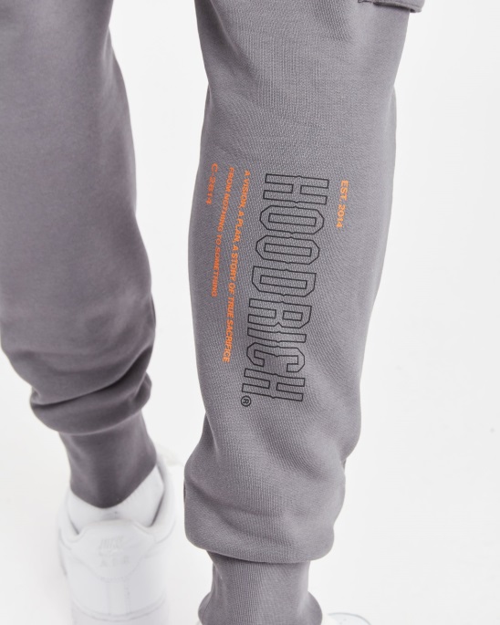 Hoodrich Iron/Sleet/Black/Orange Og Stamp Cargo-Jogginghose