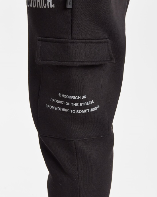 Schwarz/reflektierende Cargo-Jogginghose Mit Kapuze