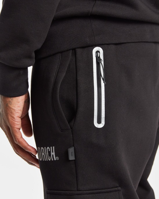 Schwarz/reflektierende Cargo-Jogginghose Mit Kapuze