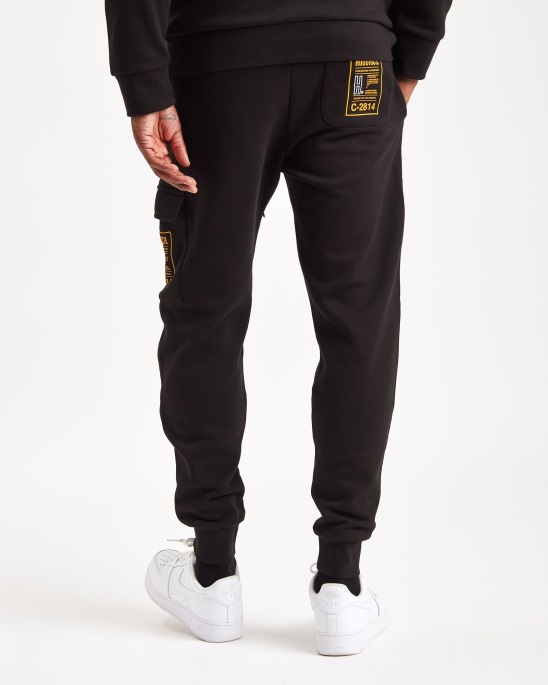 Hoodrich Og Akira V6 Cargo-Jogginghose Schwarz/gelb/weiß