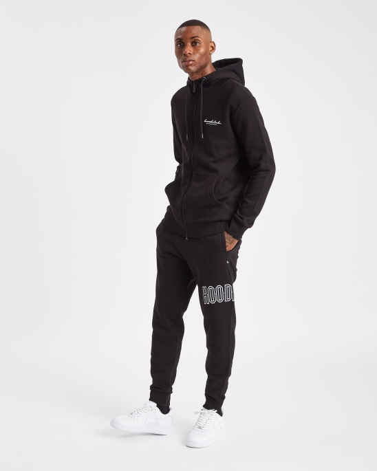 Schwarz/weiß Og Stack Jogger Hoodrich