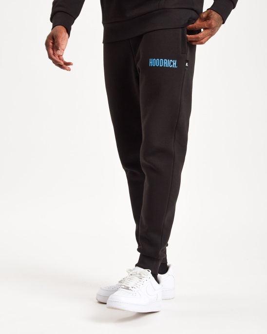 Schwarz/azurblaue Hoodrich Og Core Jogginghose