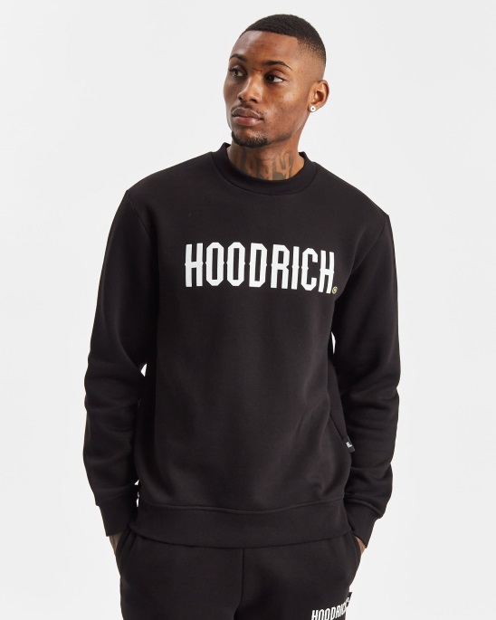 Hoodrich Schwarz/weiß/leuchtendes Og-Core-Sweatshirt