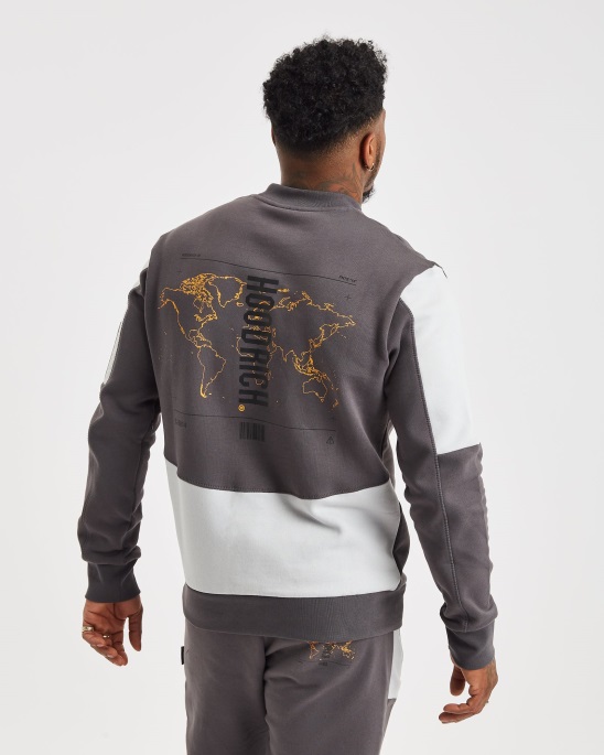 Og Aspire V2 Sweatshirt Hoodrich Iron Gate/oyster/schwarz/strahlendes Gelb