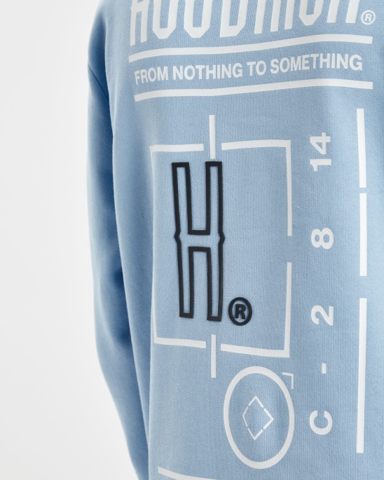 Og Akira V5 Sweatshirt Placid Blue/white/sky Hoodrich