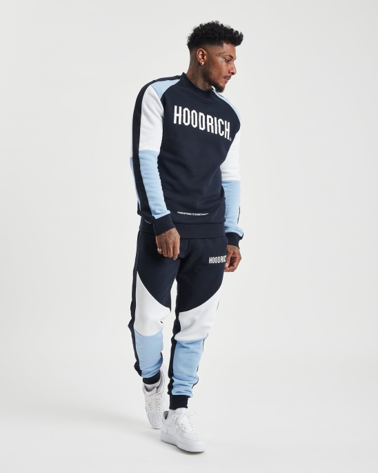 Hoodrich Navy/placid Blue/white Og Flash-Sweatshirt