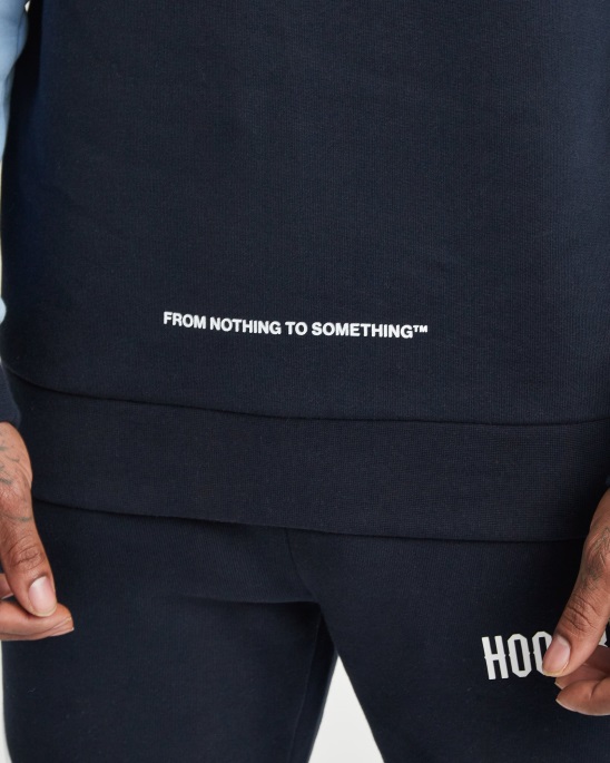 Hoodrich Navy/placid Blue/white Og Flash-Sweatshirt