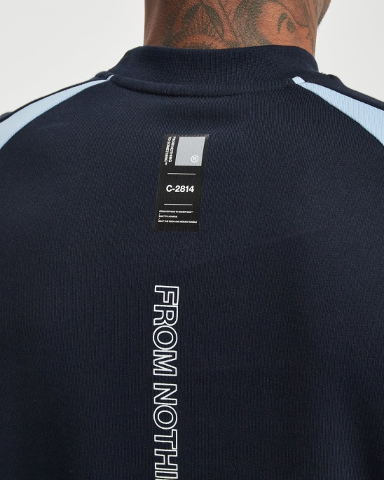 Hoodrich Navy/placid Blue/white Og Flash-Sweatshirt