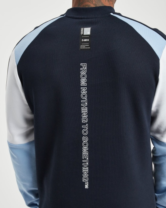 Hoodrich Navy/placid Blue/white Og Flash-Sweatshirt