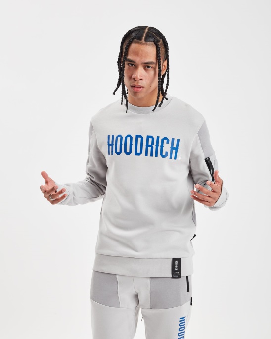 Hoodrich Og Aspire V2 Sweatshirt Oyster/sleet/strong Blue/white