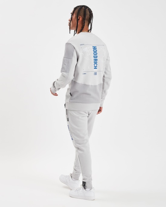 Hoodrich Og Aspire V2 Sweatshirt Oyster/sleet/strong Blue/white