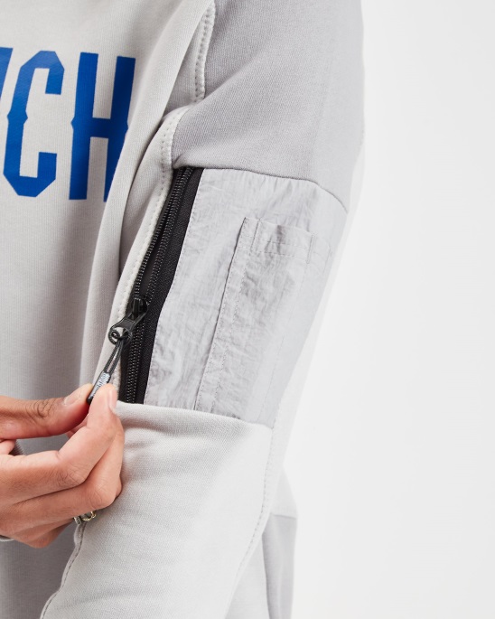 Hoodrich Og Aspire V2 Sweatshirt Oyster/sleet/strong Blue/white