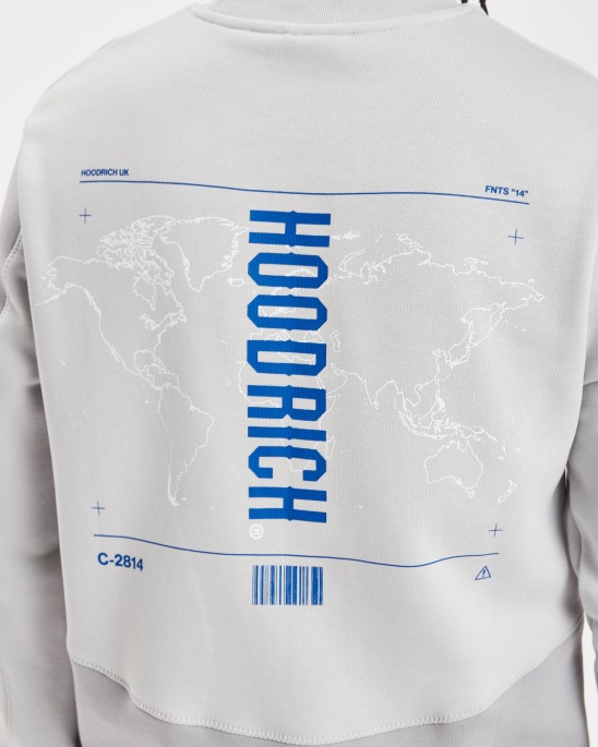 Hoodrich Og Aspire V2 Sweatshirt Oyster/sleet/strong Blue/white