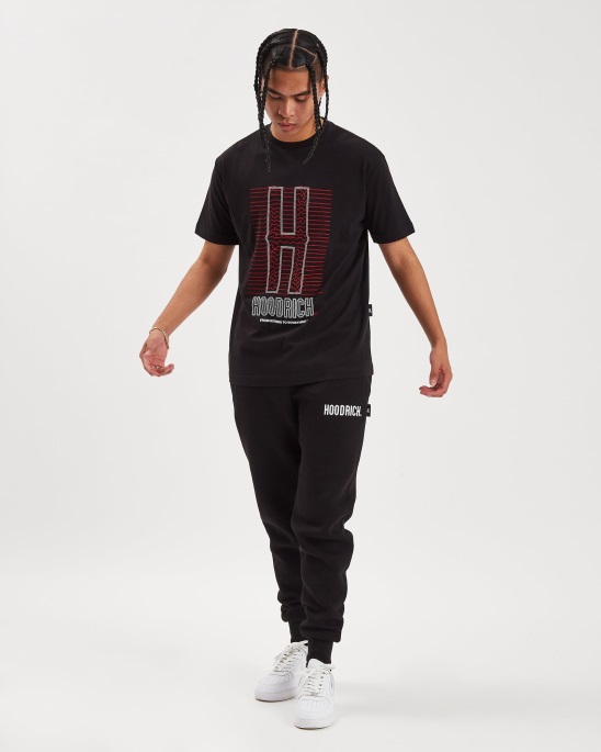 Og Cable T-shirt Hoodrich Schwarz/weiß/lychee