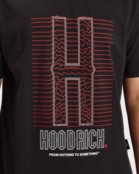 Og Cable T-shirt Hoodrich Schwarz/weiß/lychee