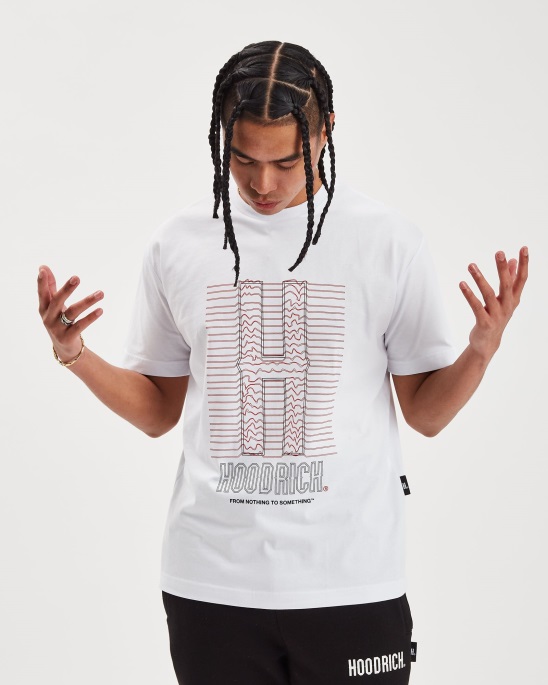 Og Kabel-T-Shirt Weiß/lychee/schwarz Hoodrich