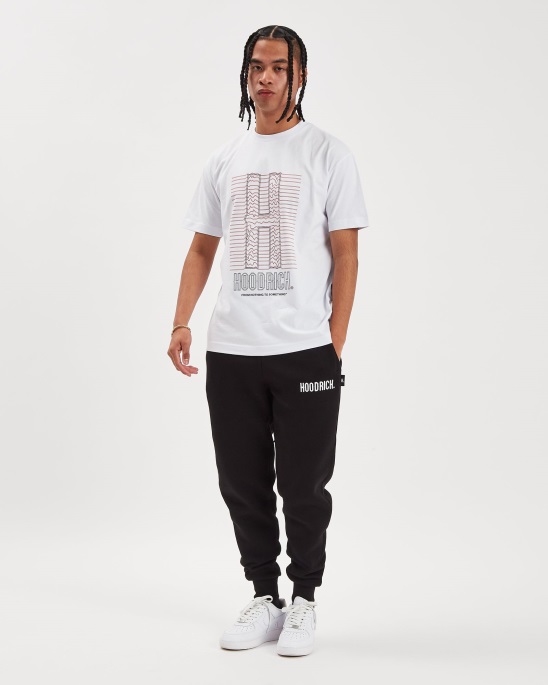 Og Kabel-T-Shirt Weiß/lychee/schwarz Hoodrich