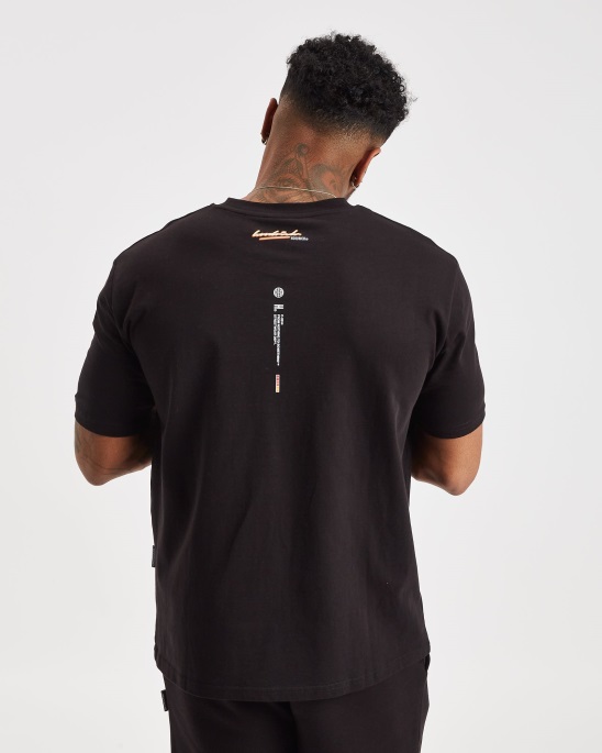 Og Ink T-shirt Schwarz/weiß/gelb Hoodrich