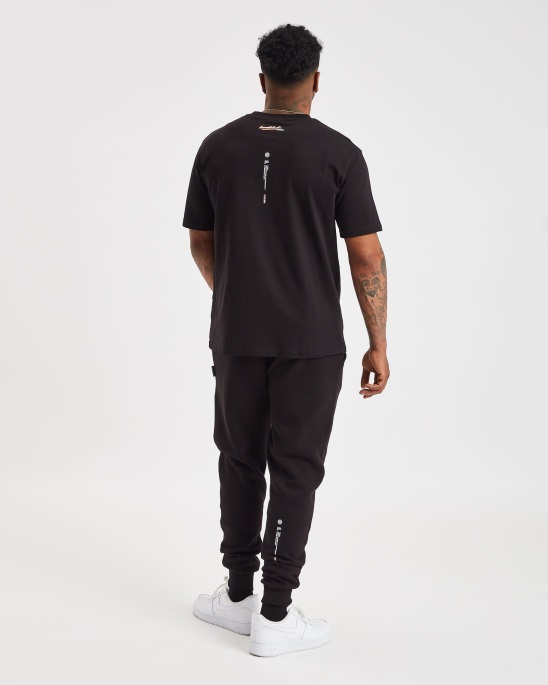 Og Ink T-shirt Schwarz/weiß/gelb Hoodrich