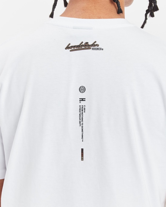 Hoodrich T-Shirt In Weiß/Walnuss/Aztec Und Tinte