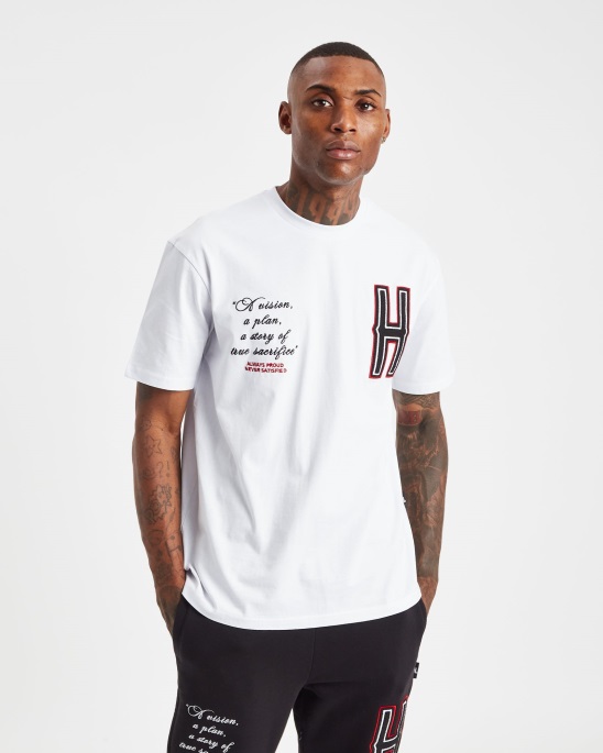 Og Pulse T-shirt Hoodrich Weiß/schwarz/rot