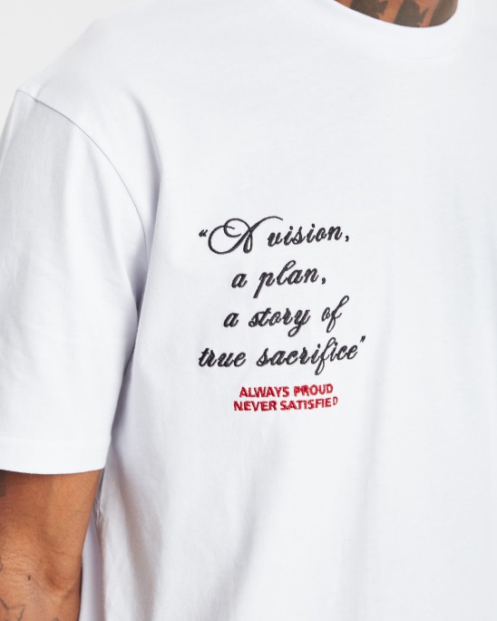 Og Pulse T-shirt Hoodrich Weiß/schwarz/rot