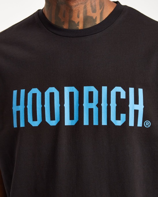 Schwarz/azurblaues Hoodrich Og Core T-shirt