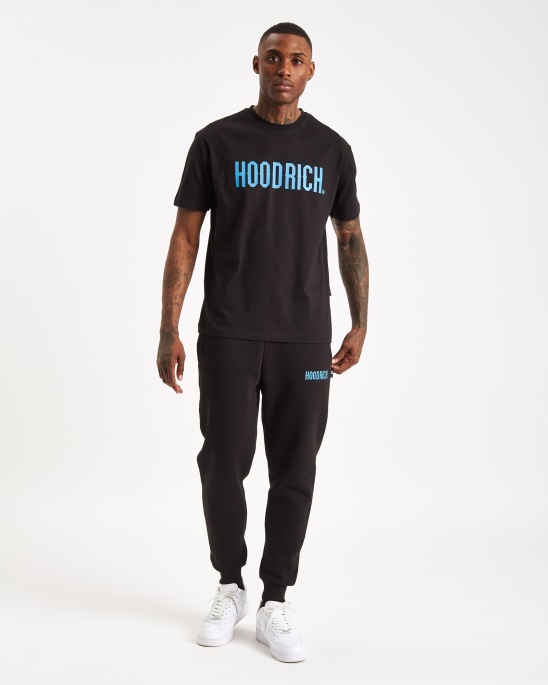 Schwarz/azurblaues Hoodrich Og Core T-shirt