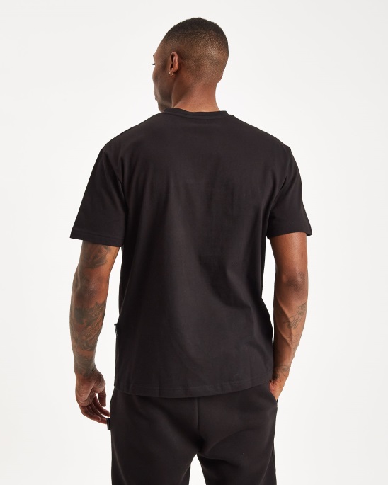 Schwarz/azurblaues Hoodrich Og Core T-shirt