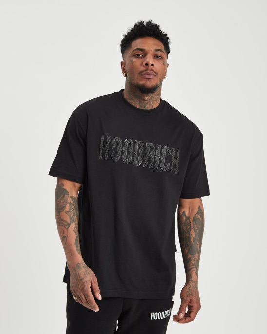 Schwarz/weißes Og Spike T-Shirt Hoodrich