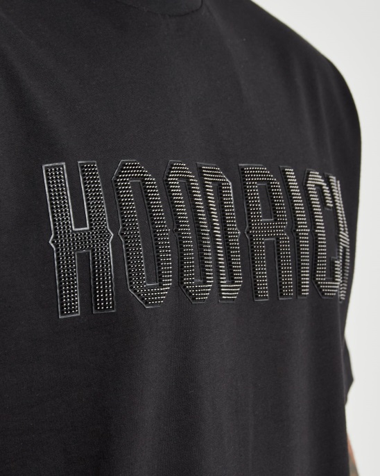 Schwarz/weißes Og Spike T-Shirt Hoodrich