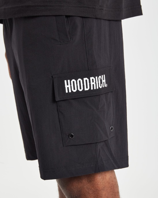 Hoodrich Schwarz/Weiß Und Cargo-Shorts