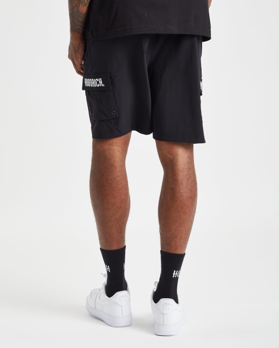 Hoodrich Schwarz/Weiß Und Cargo-Shorts