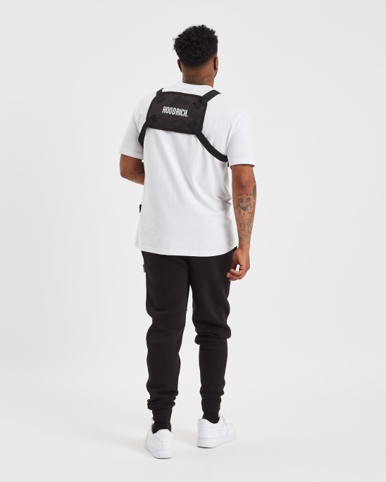 Schwarz/weiße Brusttasche Aus Hoodrich Og Core