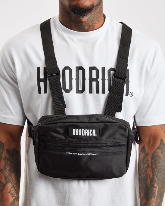 Schwarz/weiße Brusttasche Aus Hoodrich Og Core