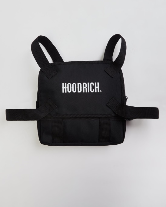 Schwarz/weiße Brusttasche Aus Hoodrich Og Core