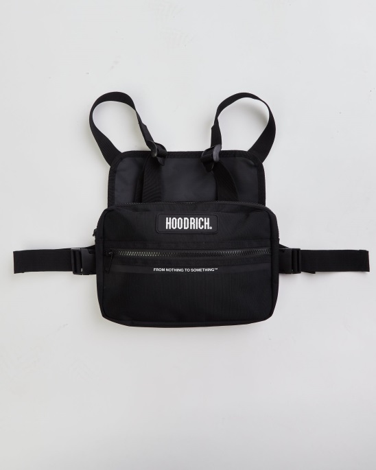 Schwarz/weiße Brusttasche Aus Hoodrich Og Core