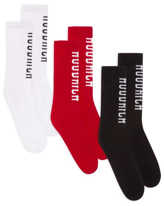 Og Track Socken Im 3er-Pack Schwarz/weiß/lychee Hoodrich