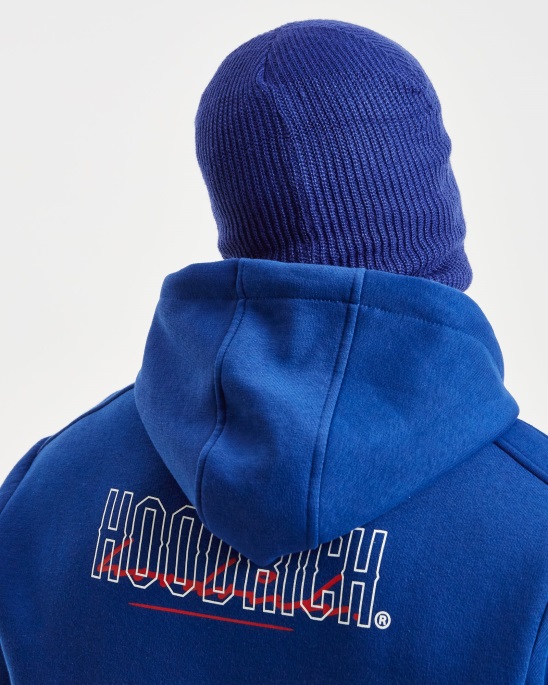 Hoodrich Blau/weiß/schwarz Und Gestrickte Sturmhaube