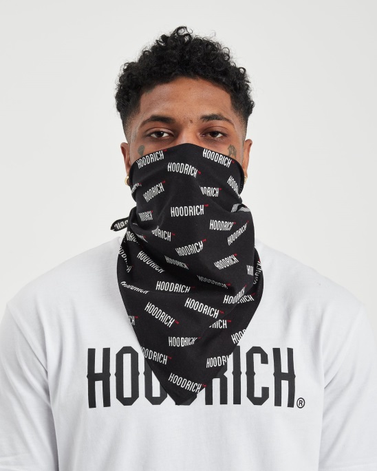 Og Repro Bandana Hoodrich Schwarz/weiß/rot