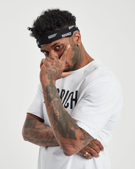 Og Repro Bandana Hoodrich Schwarz/weiß/rot