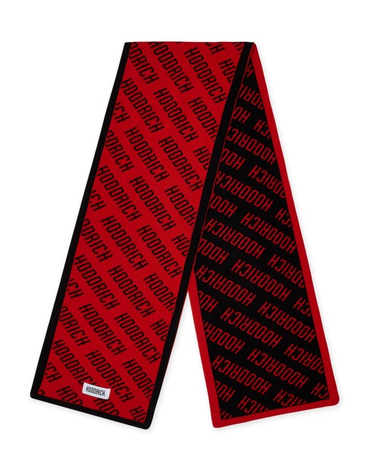 Rot/schwarz/weißer Kapuzenschal Mit Logo