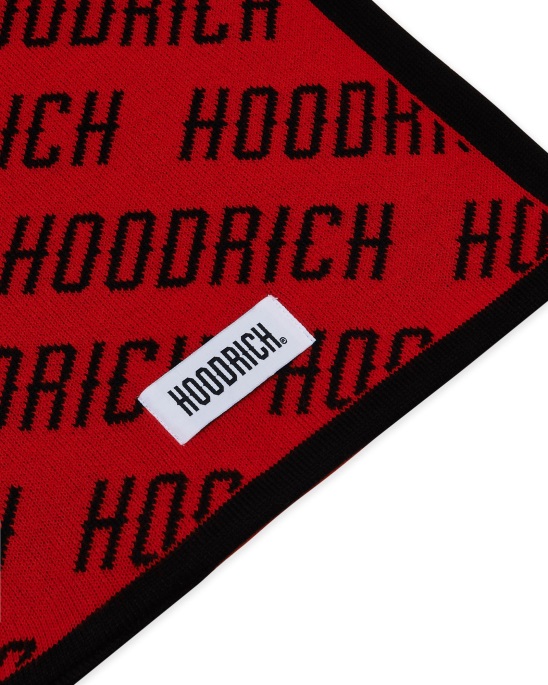 Rot/schwarz/weißer Kapuzenschal Mit Logo