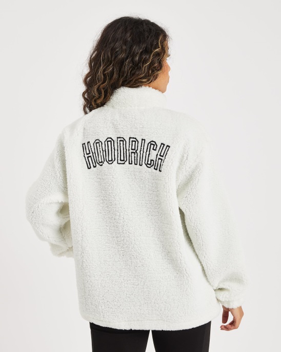 Og Flake Borg Fleece Hoodrich Egret/schwarz