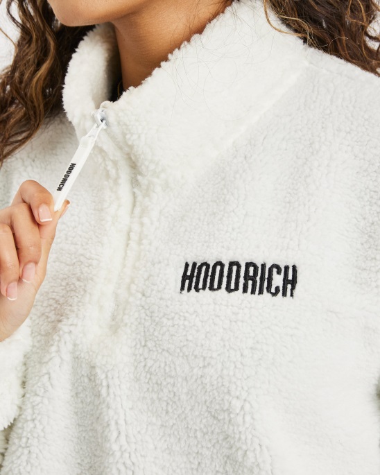 Og Flake Borg Fleece Hoodrich Egret/schwarz