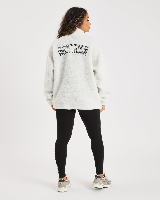 Og Flake Borg Fleece Hoodrich Egret/schwarz