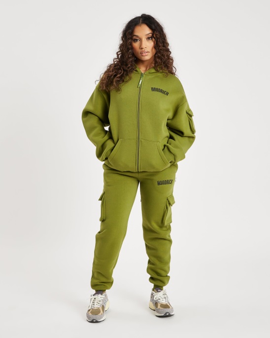 Hoodrich Og Luna Hoodie Mit Durchgehendem Reißverschluss Olivgrün/schwarz