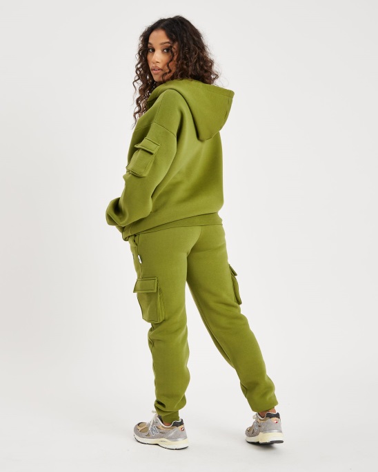 Hoodrich Og Luna Hoodie Mit Durchgehendem Reißverschluss Olivgrün/schwarz